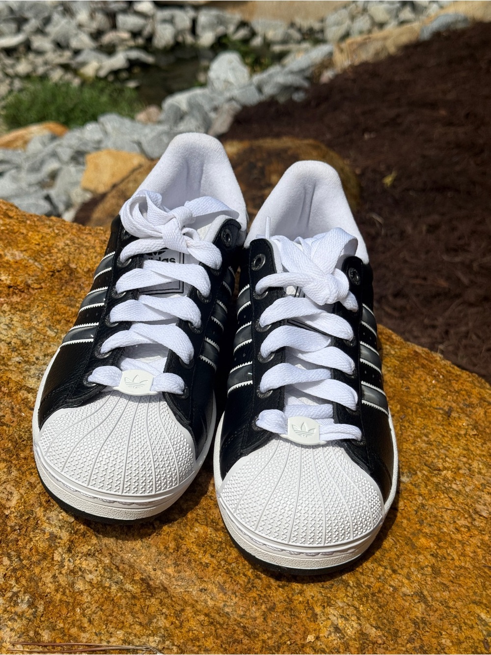 New Adidas Unisex Superstar II Black and White Classic Shell-Toe Sneakers
